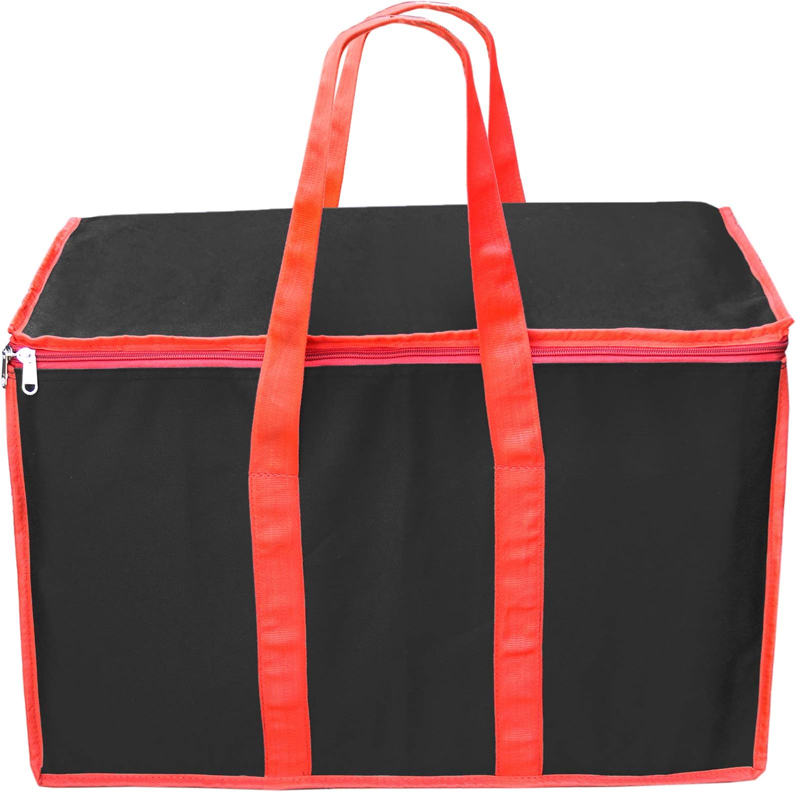 Storite Classic Multi-Purpose Storage/Stationery Paper Document Storage Bag/Cloth Storage Organiser with Zip and Handle (Black, 55x34x36.8 cm)