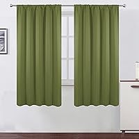 Vista 125 de LEMOMO Cortinas opacas de 42 x 84 pulgadas, juego de 2 paneles de cortinas con aislamiento térmico para oscurecer la habitación, cortinas