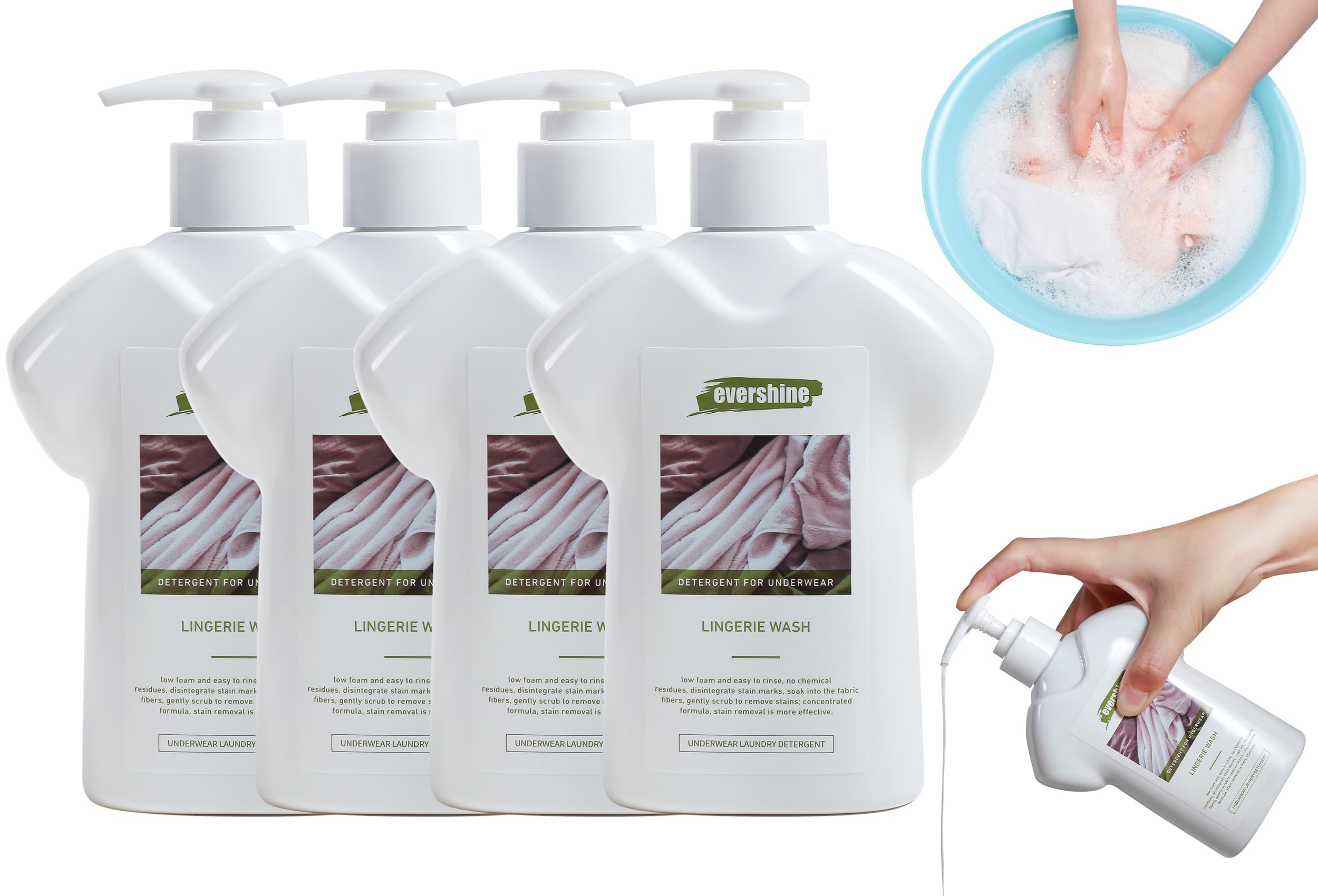 Lingerie Detergent - Double Concentrated, Lady Scented, Delicate Underwear Cleaning Liquid - 10.14 Fl Oz (4, jasmine)
