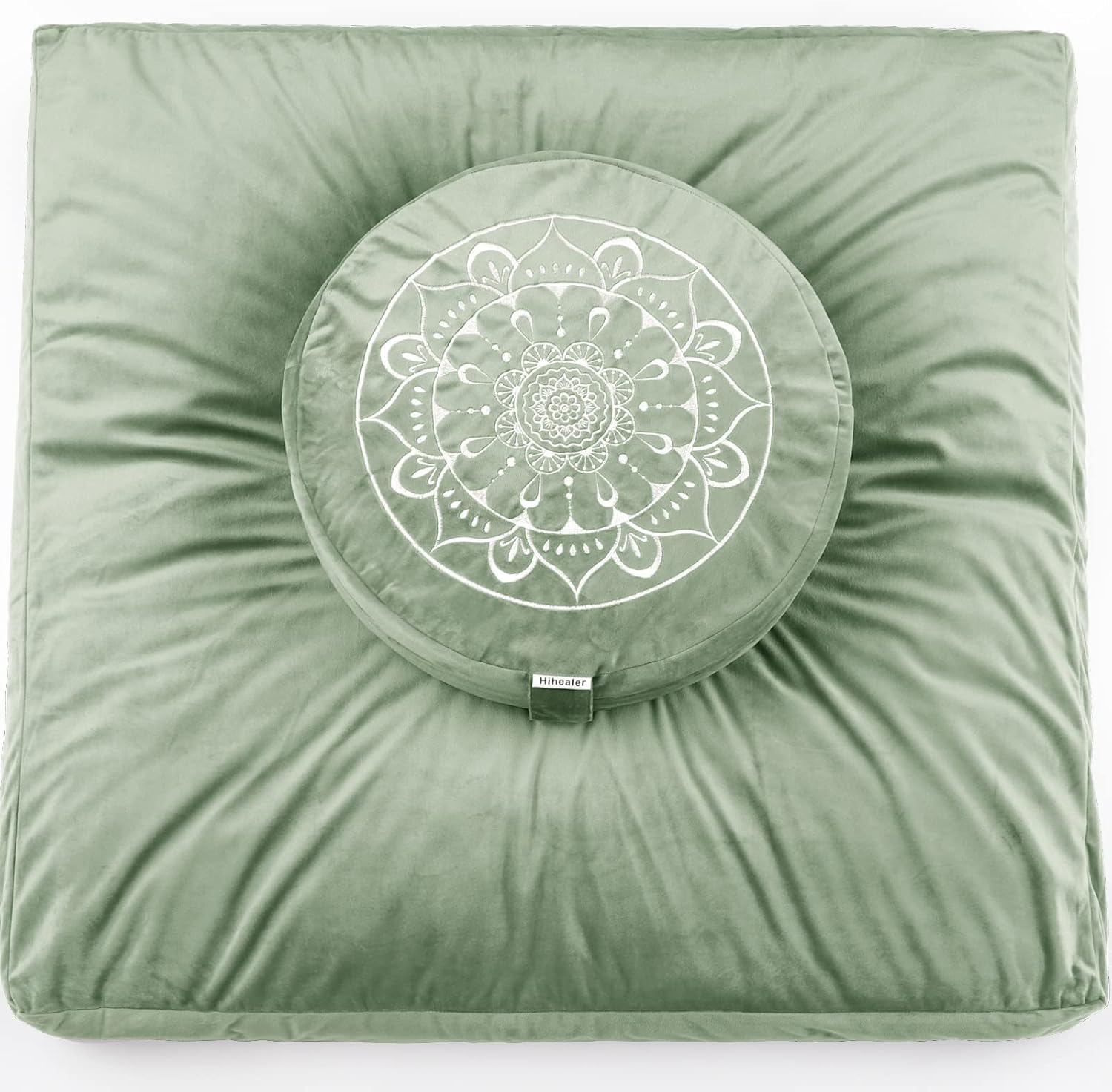 Hihealer Großes Meditationskissen und Zabuton-Matte Set – Meditationskissen und Zafu-Matte Männer Frauen