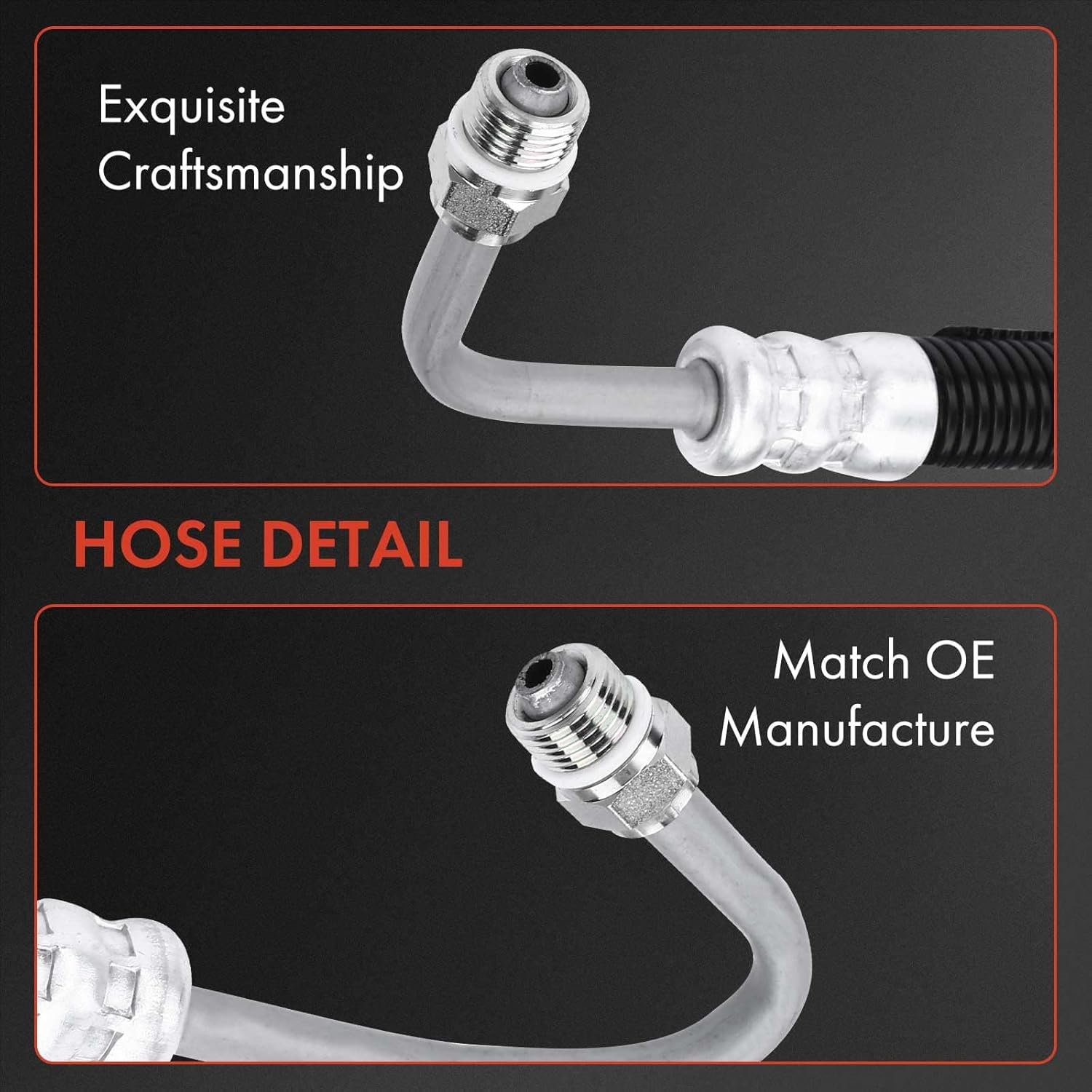 A-Premium Power Steering Pressure Hose Line Assembly Compatible with Ford F-250 Super Duty 2008-2010 V8 5.4L V10 6.8L, F-350 Super Duty 2008-2010 V8 5.4L V10 6.8L, Pump To Hydraulic Brake Booster