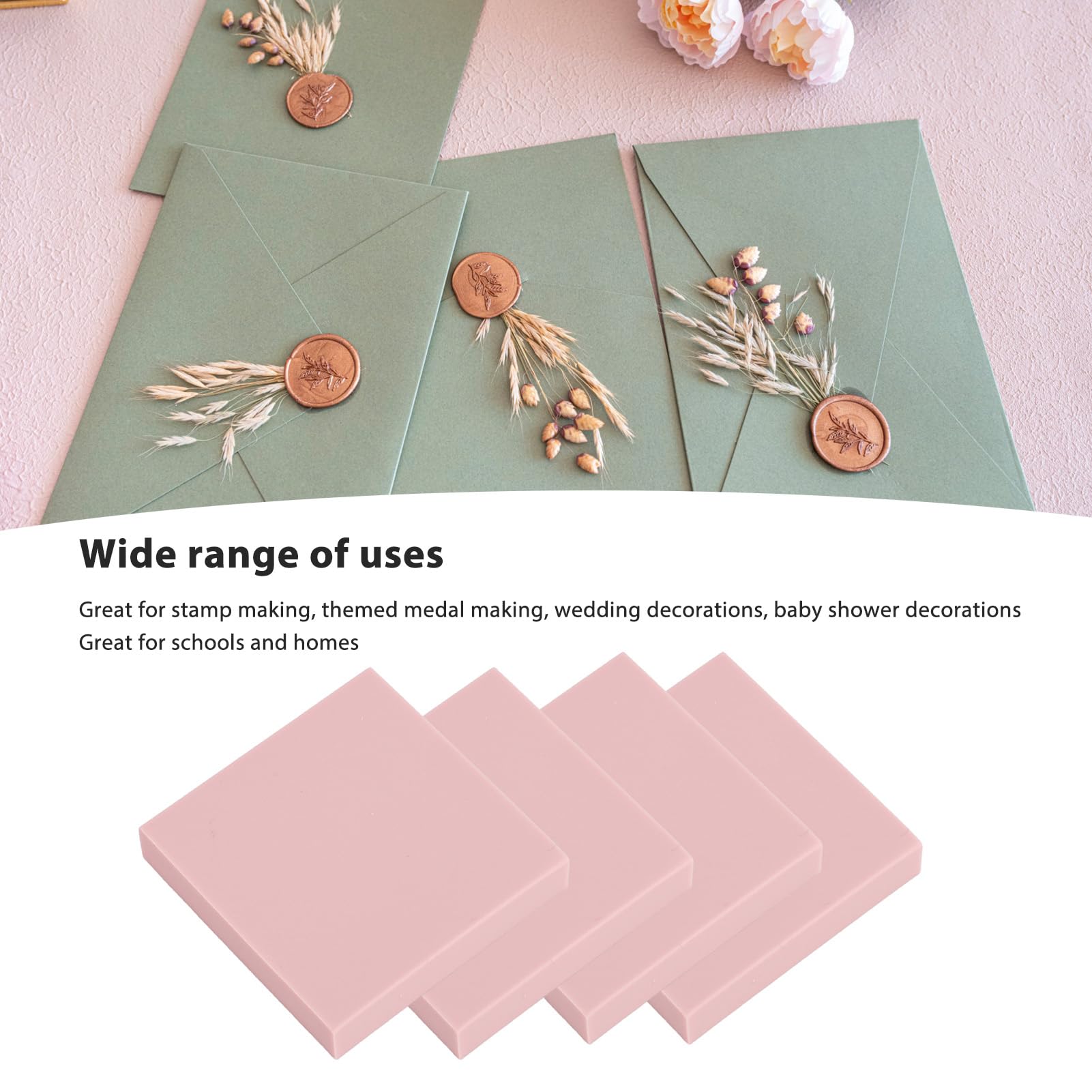 30 Stück Gummi Schnitzblöcke, 5 x 5 x 1cm Gummistempel Blöcke, Quadrat Mehrzweck Rosa Stempelblöcke Schnitzen Gummiplatte Gummiblock für DIY, Basteln, Handwerk Stempel, Gravur, Bastelbedarf Postkarten
