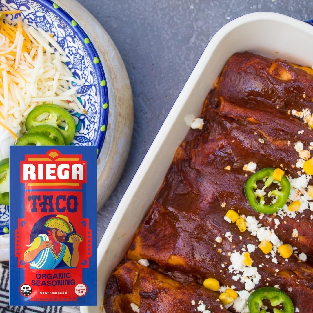 Riega Organic Taco Seasoning, Perfect Tex Mex Spice Mix for Taco Tuesday and Chili 0.9 Ounce (Pack of 8) thumbnail 7