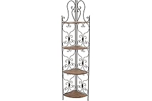 Deco 79 Metal Scroll Corner Shelf: Space-Saving Solution with Style