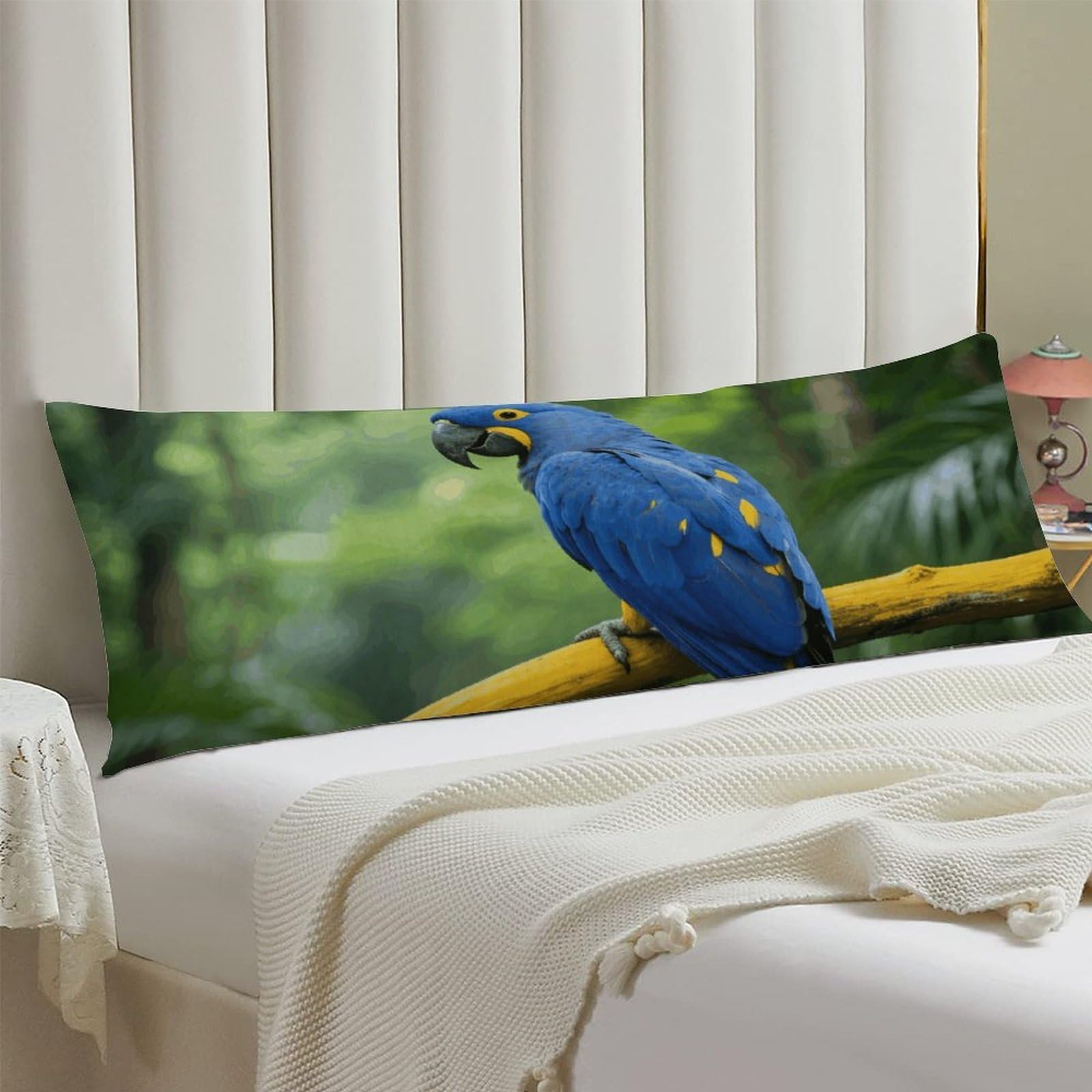 Body Pillow Cover 20x54 Long Pillow Case with Invisible Zipper Breathable Microfiber Bird Pillowcase Soft Cozy Protector for Bedroom Couch Sofa Bed Home Decor All Seasons