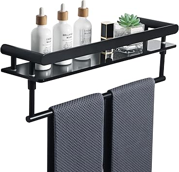 Sayayo Estante de baño de 8 mm extra grueso de vidrio ...