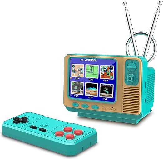Handheld Game for Kids -Preloaded 168 Retro Video Games, Portable Gaming Player Support Two Players 3.0" LCD Screen, Mini TV Electronic Toy Gifts for Boys Girls