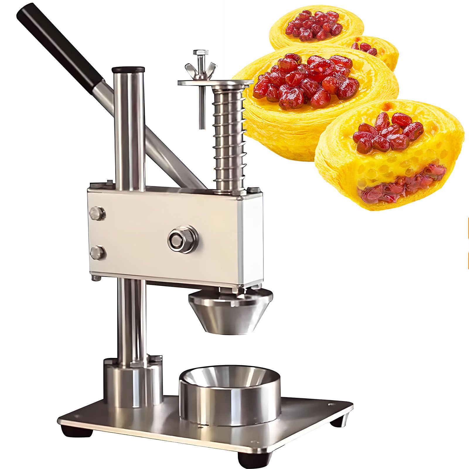 YXYLJOZ Egg Tart Pressing Machine,Manual Egg Tart Shell Making Machine,Adjustable Thickness,Uniform Thickness,Commercial & Home Manual Tart Press,Manual Tart Shell Press Machine
