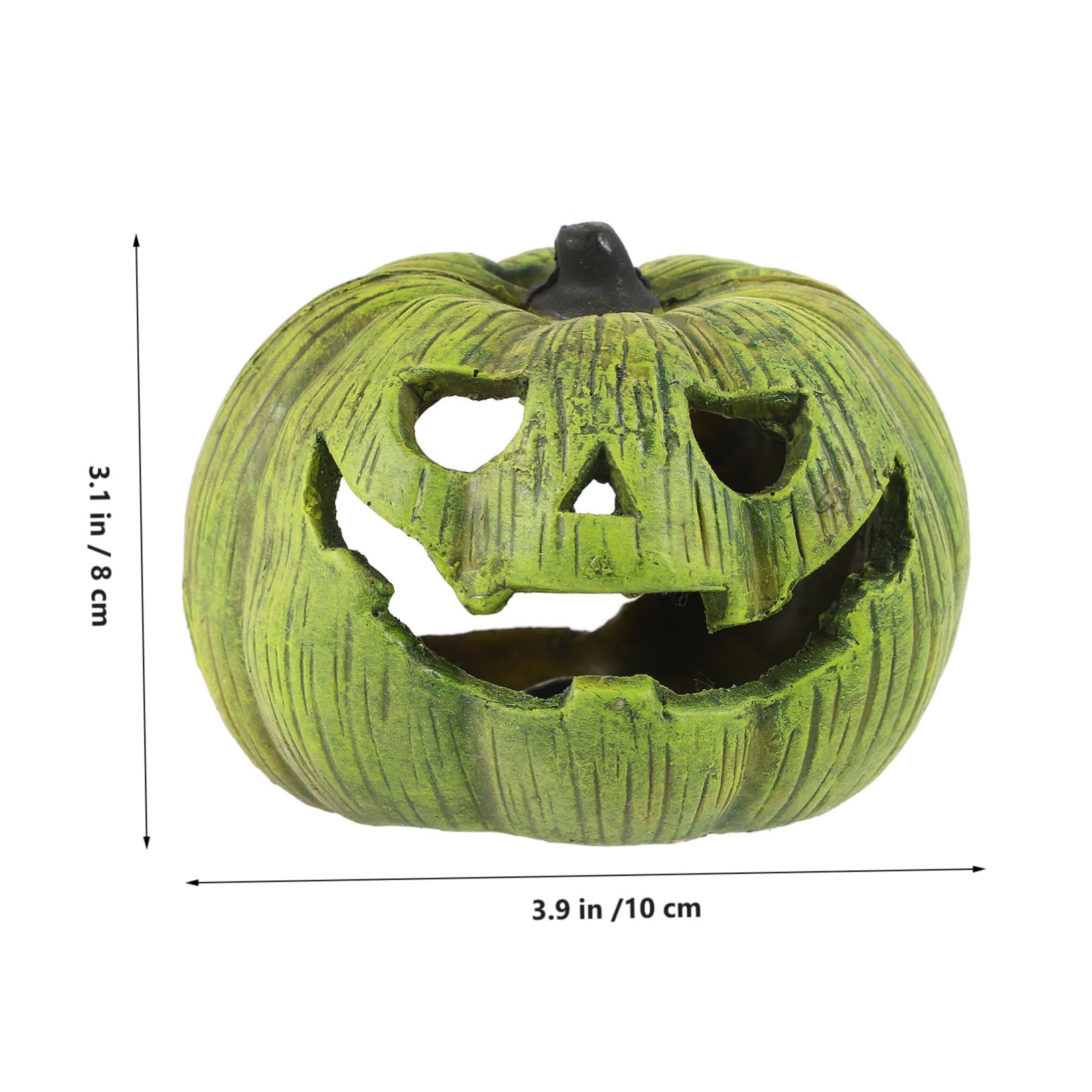COLLBATH Resin Pumpkin Shape Reptile Hideout for Lizards Spiders Hamsters Multi Functional Aquarium Decoration Hiding Cave for Creating Natural Habitat