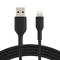 Belkin BoostCharge Braided Lade, Sync Kabel USB-A Stecker auf Lightning Stecker, 3m, schwarz