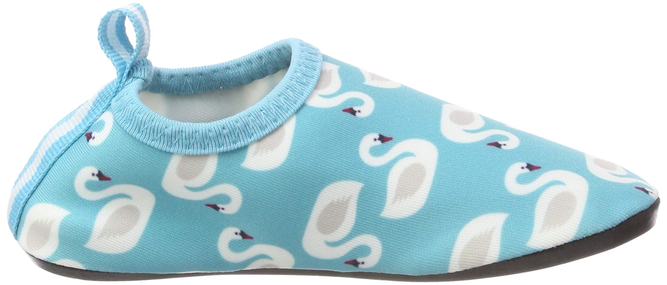 Playshoes Dziewczęce klapki kąpielowe buty do wody łabędzie, turkusowy, 24/25 EU