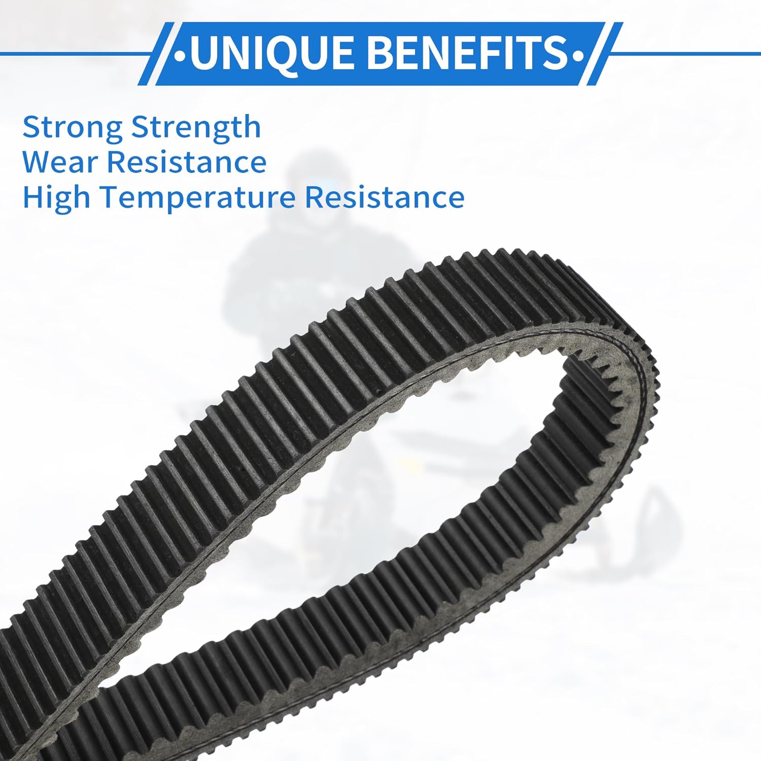 Drive Belt Compatible for Arctic Cat Z370 1999-2007, Wear-Resistant Rubber Fiber Black Powersports V-Belt