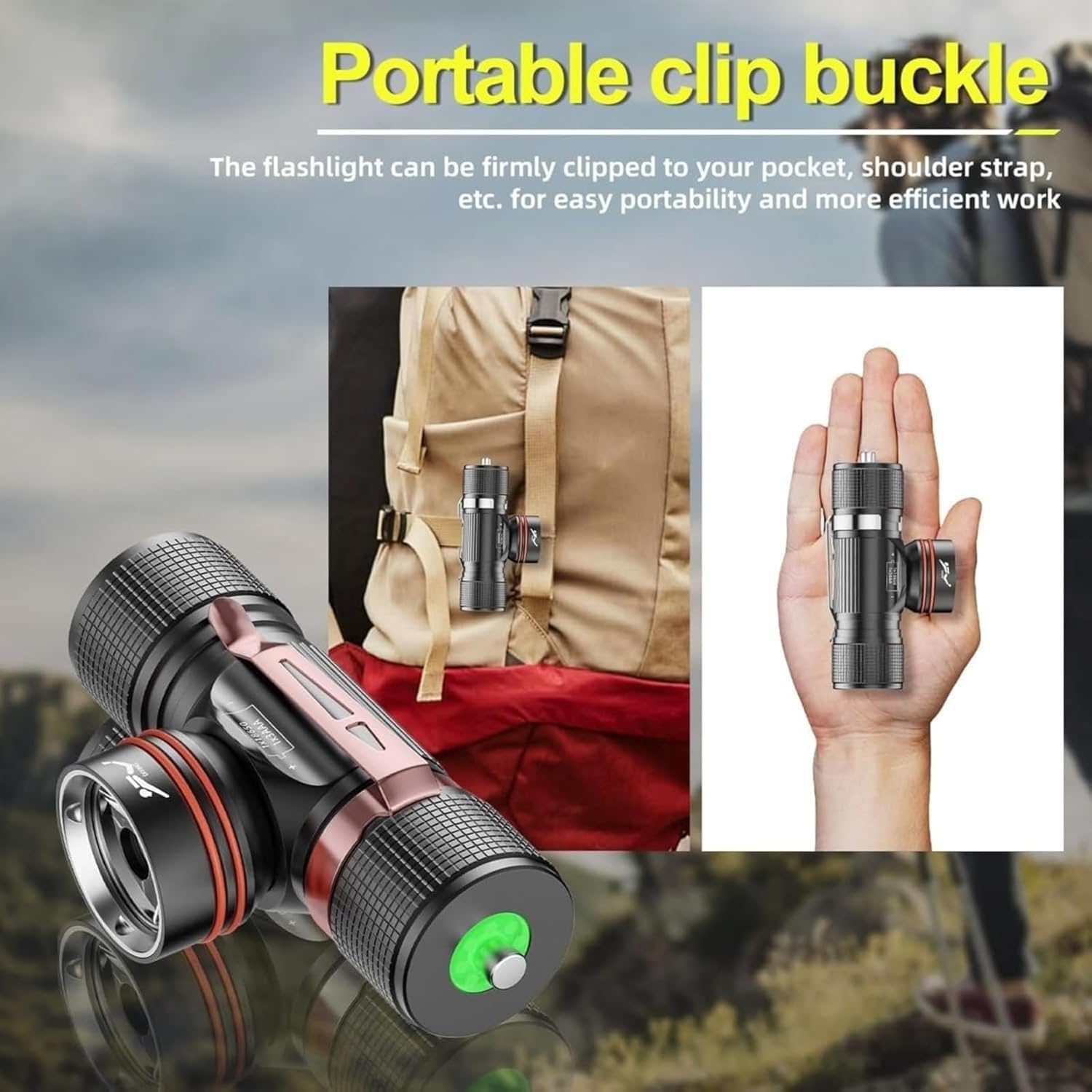 Scuba Diving Light, Underwater Flashlight，High Lumen Professional Underwater 40m Diving Light, IPX8 Waterproof Diving Headlight for Outdoor Camping, cave Exploration, Fishing, Snorkeling