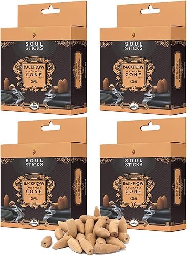 Soul Stick 4 paquetes de conos de incienso de reflujo de humo grueso  Incienso tradicional Agarbatti  Hierbas naturales e ingredientes aromáticos