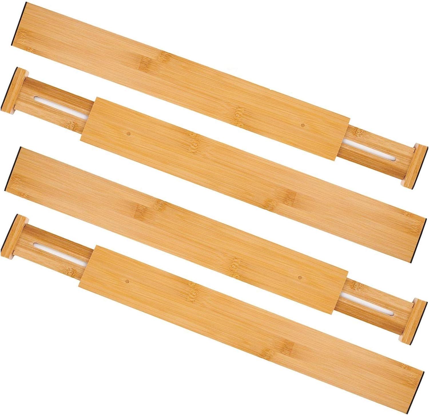 Bamboo Kitchen Drawer Dividers, Drawer Organisers Separators Partitions