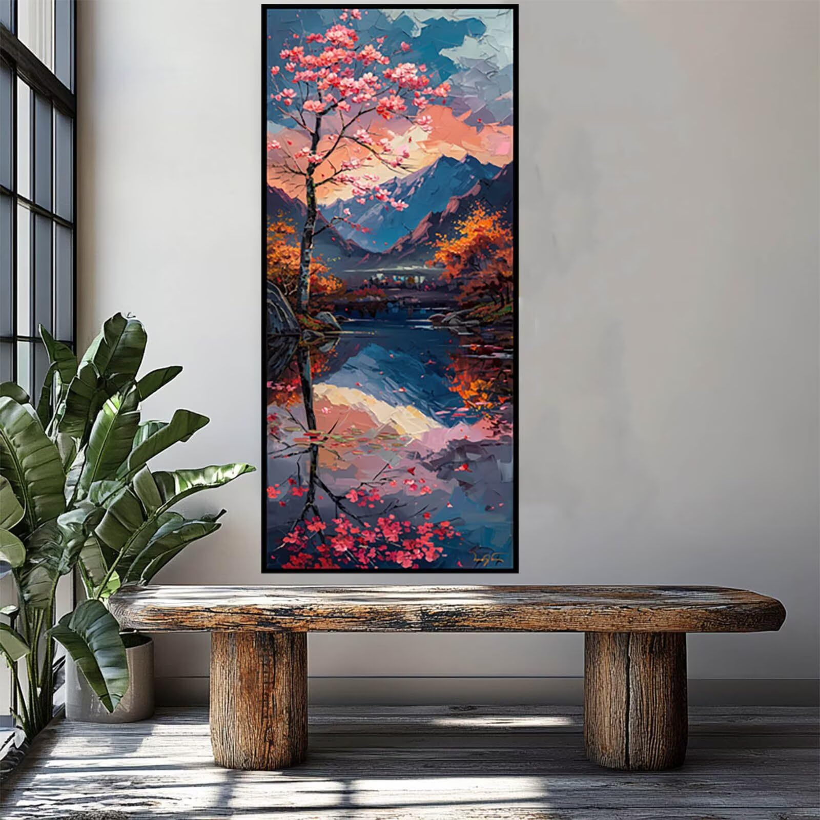 Mount Fuji diamentowe zestawy artystyczne dla dorosłych, DIY diamentowy obraz Japonia pełne zestawy do wiercenia, kryształ sztuka haft haft krzyżykowy rzemiosło malowanie według numerów 152 x 61 cm do