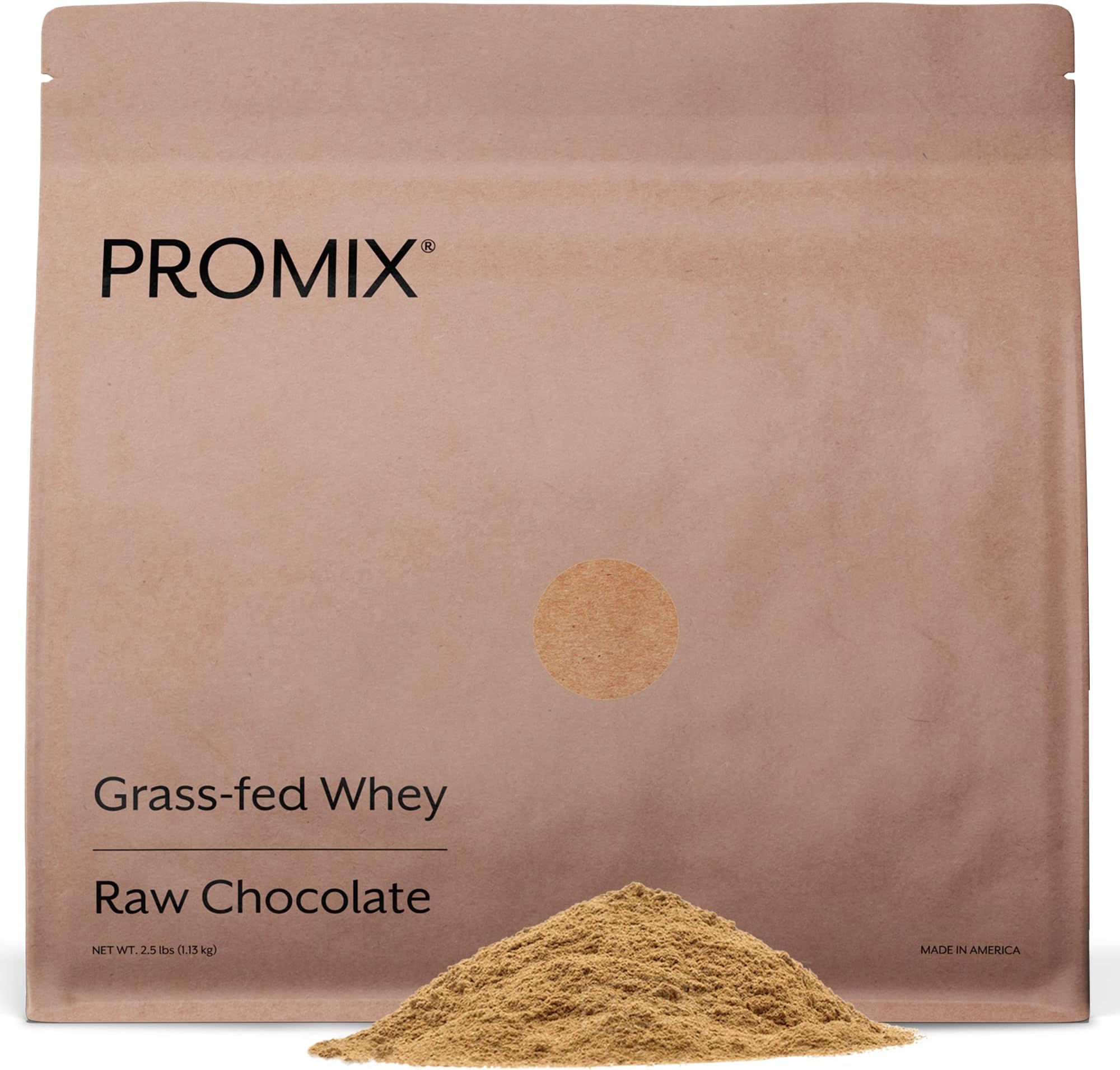 ProMix Nutrition Whey Protein Powder, Chocolate - Grass-Fed - ­Post Workout Fitness & Nutrition Shakes, Smoothies, Baking & Cooking Recipes - Gluten-Free - 2.5 Pound (Pack of 1)