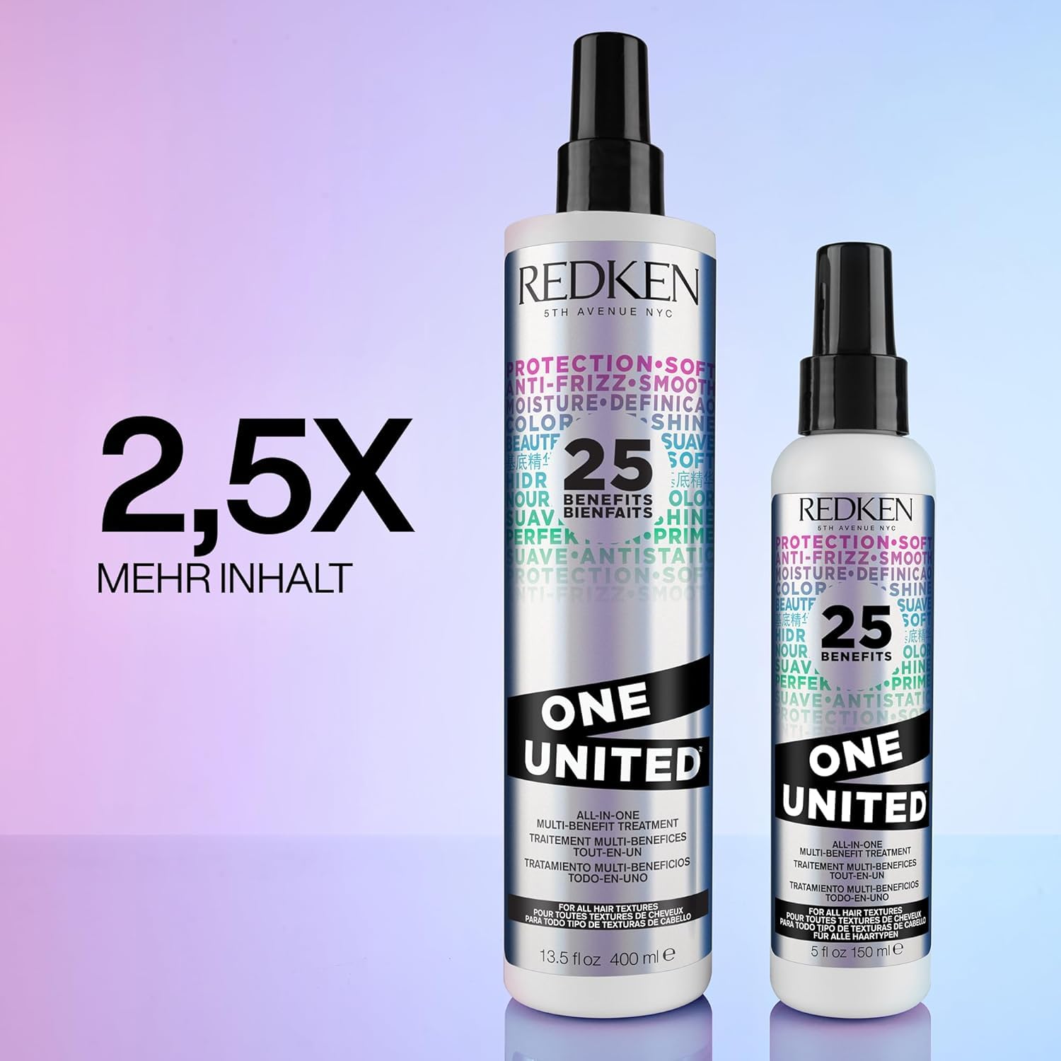 Redken One United 25-in-1 Spray, Hitzeschutz und Leave-In Pflege, 400 ml – Ansicht 7