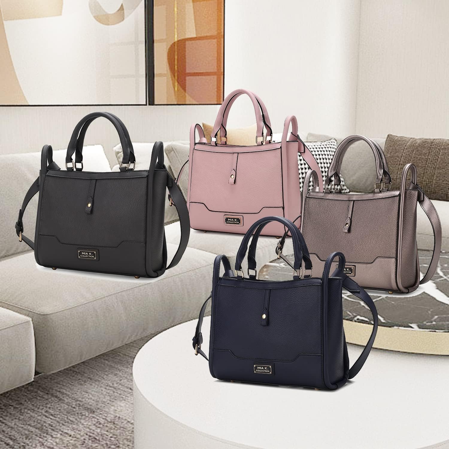 MKF Collection Tote Bag for Women Vegan Leather Designer Handbag, Lady Fashion Crossbody Purse - Image 7