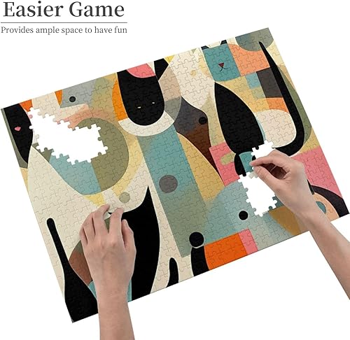 Miniatura 4 de Rompecabezas de arte moderno de mediados de siglo, 500 piezas, rompecabezas personalizados para adultos, imagen personalizada con bolsa de