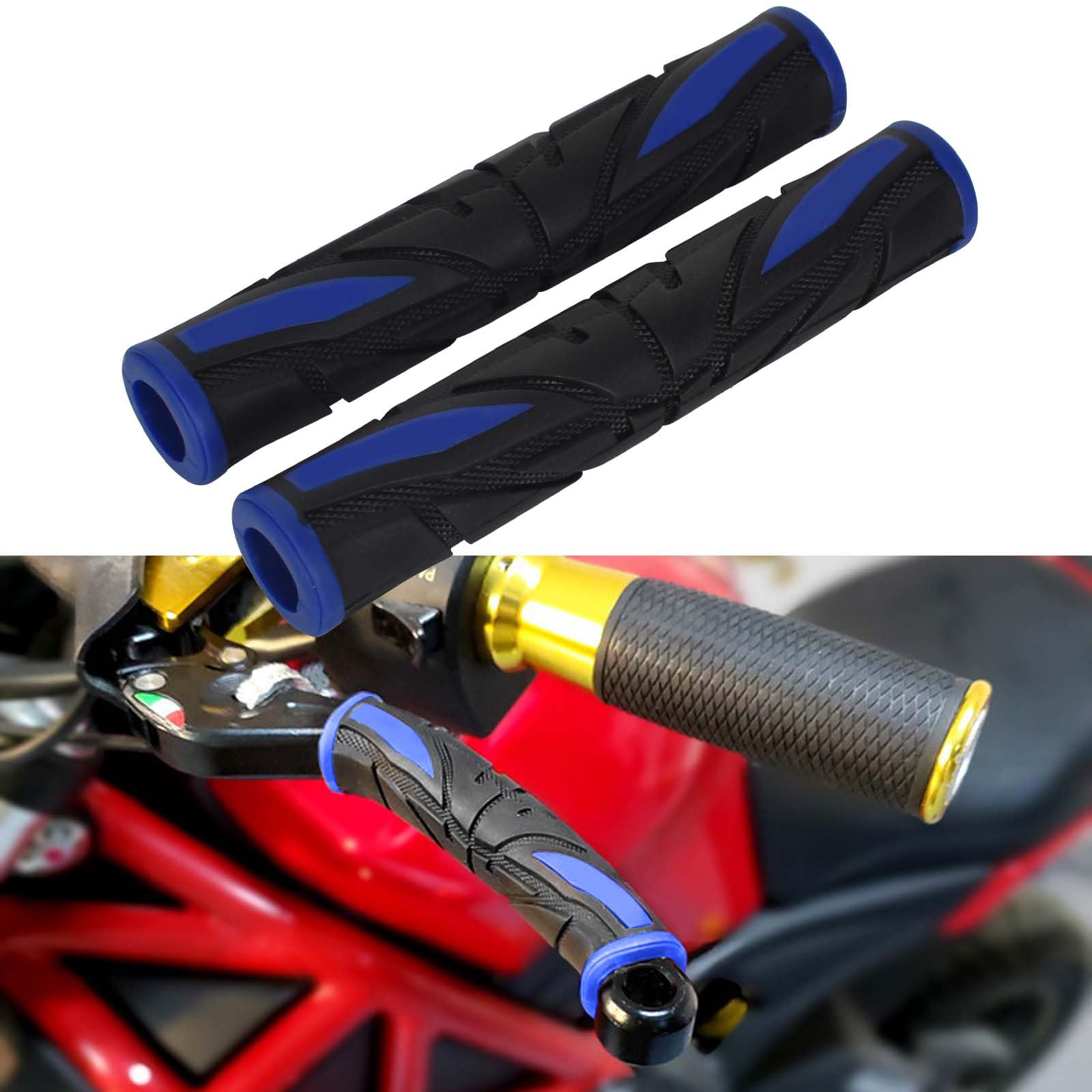 Zimoer 2 Pezzi Copertura della Maniglia del Freno per Moto, Copri Leva Freno Frizione Copertura in Gomma, Protezione Impermeabile Leva Freno, Maniglia Copertura Protettiva per Bicicletta Moto (Blu)