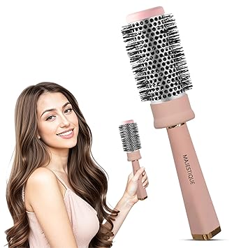 Majestique Round Hair Brush for Blow Drying – Anti-Frizz, Volumizing & Hair Styling Brush for Women & Girls - 2 Inch Round Brush
