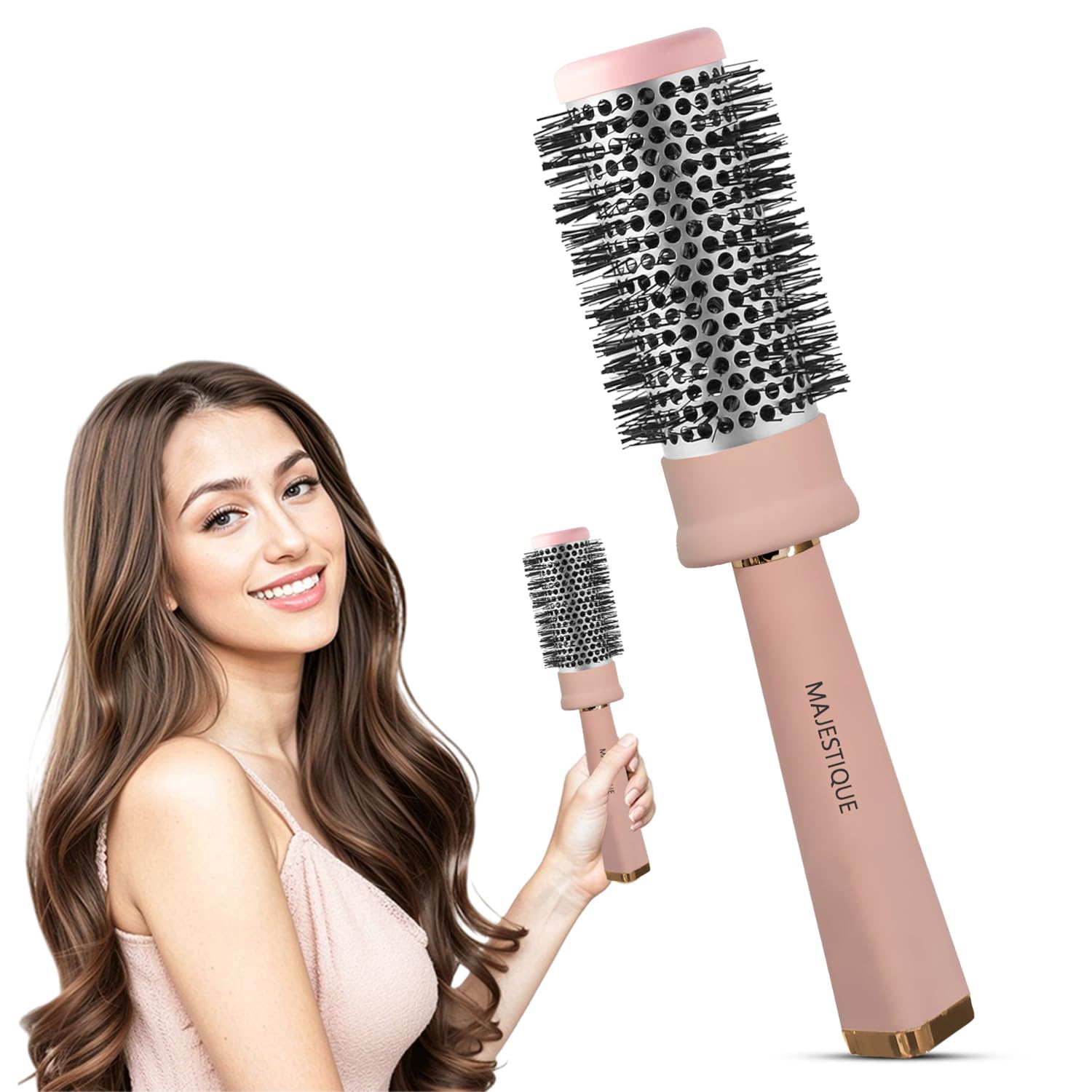 Majestique Round Hair Brush for Blow Drying – Anti-Frizz, Volumizing & Hair Styling Brush for Women & Girls - 2 Inch Round Brush-image-14