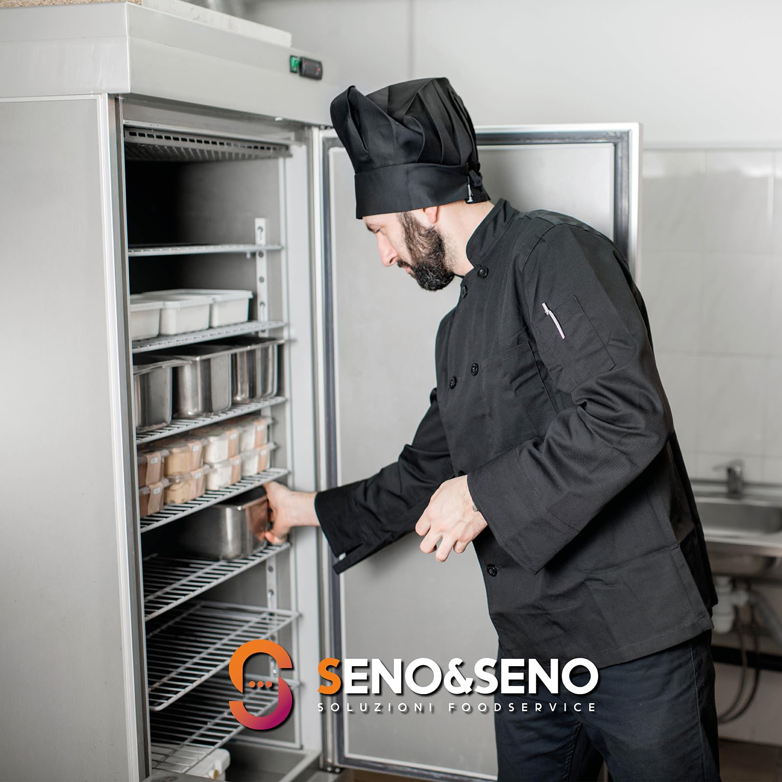 SENO & SENO Griglia GN 2/1 Plastificata 650x530 mm – Per Armadi Frigo e Congelatori – Robusta, Antiruggine, Sicura per Alimenti – Compatibile con Standard Gastronorm