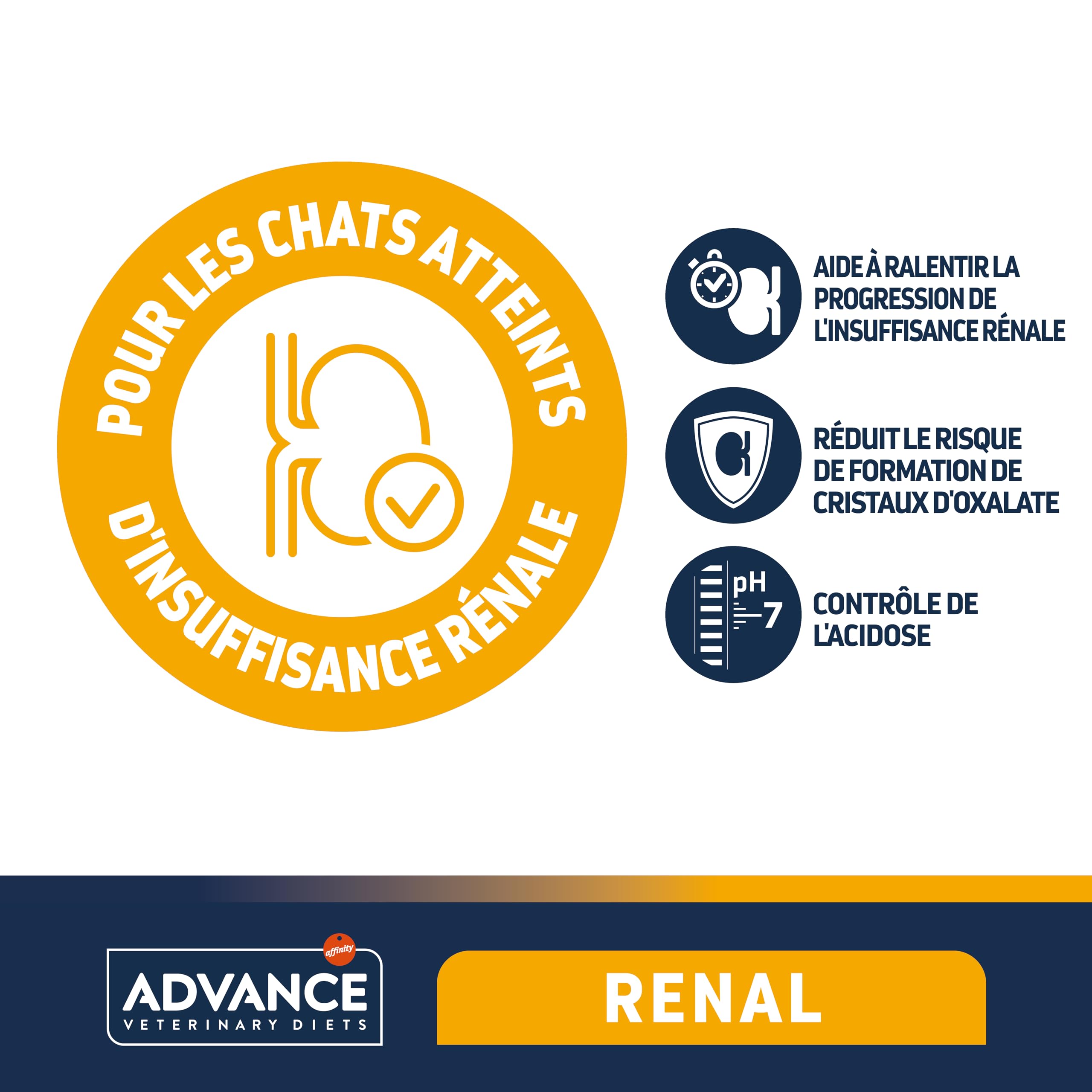 Advance Veterinary Diets Renal - Croquettes pour Chat avec Problèmes Rénaux - 1,5kg