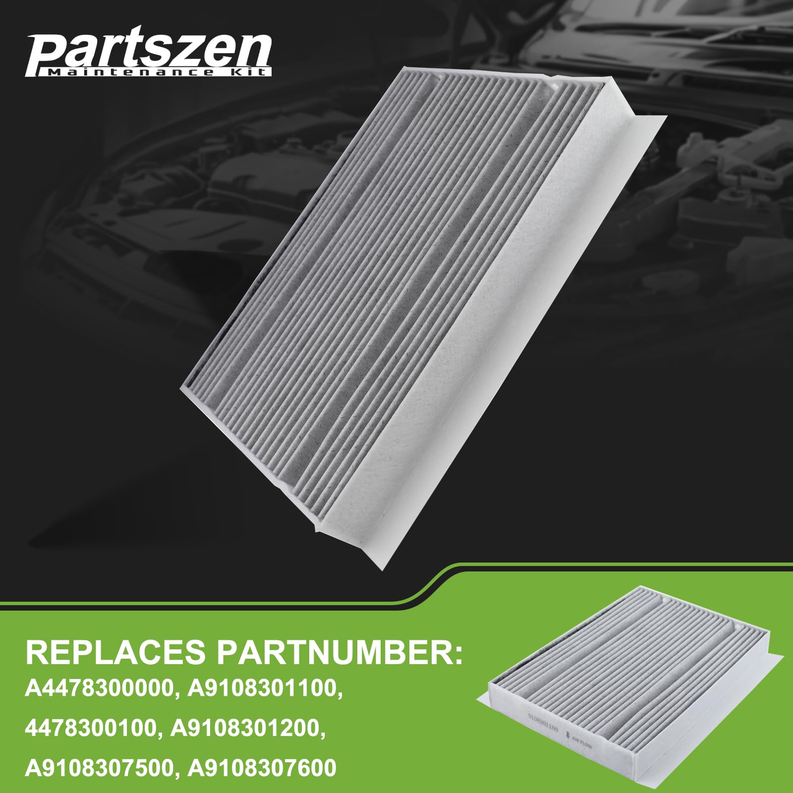 PUR Cabin Air Filter  9 Pack  For Car Mercedes-Benz Sprinter 2500 3500 Dodge Freightliner 3500xd K54 101577