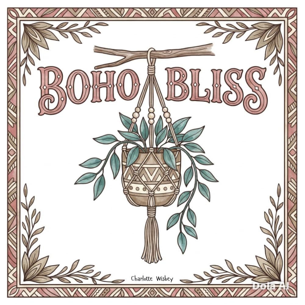 Boho Bliss: A cute colouring book of boho inspired scenes: Boho inspired circular colouring designs