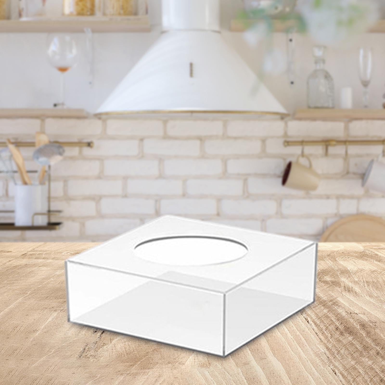 Soporte Cuadrado de Acrílico para Exhibir Pasteles en Y Reuniones, 30cmx30cmx10cm