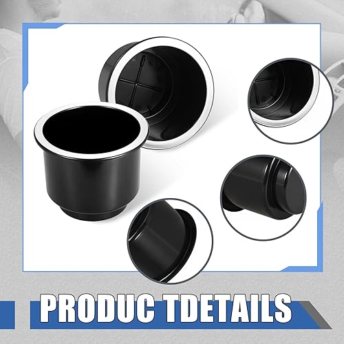 Miniatura 4 de Crynod 4 piezas de soporte para tazas de automóvil, 4.3 x 3.6 pulgadas, impermeable, de plástico, base de repuesto para vasos, decoración universal