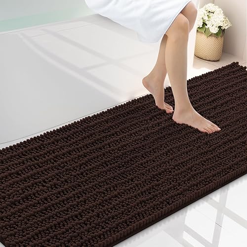 Miniatura 310 de Smiry Alfombras de Baño 24 x 16 pulgadas, Tapetes de Baño de Chenilla Extra Suaves y Absorbentes, Respaldo de Goma Antideslizante, Lavable a Azul
