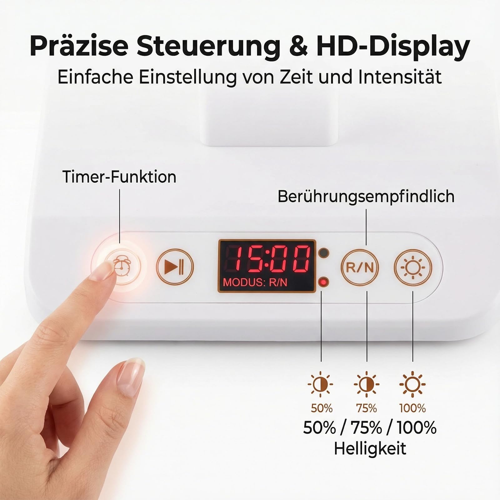 Rotlichttherapiegerät, Rotlichtlampe mit 1-30min Timer