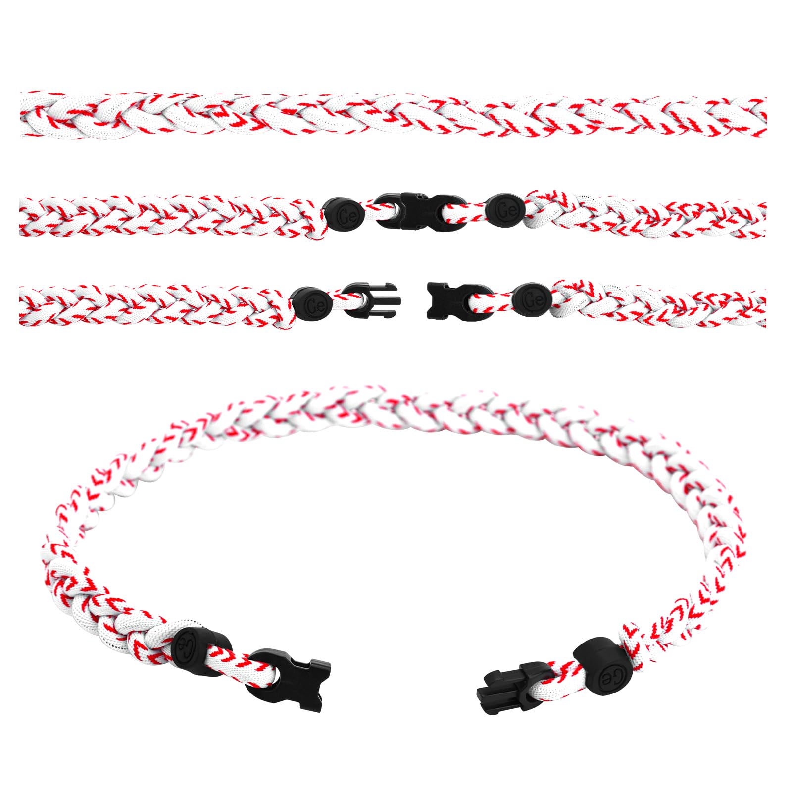Mikovivi 3pz Collana Uomo Baseball, Poliestere Intrecciata Collana Sportiva con Colori Diversi Scegliere Accessori Sportivi di Squadra Alla Moda Tifosi Calcio Basket