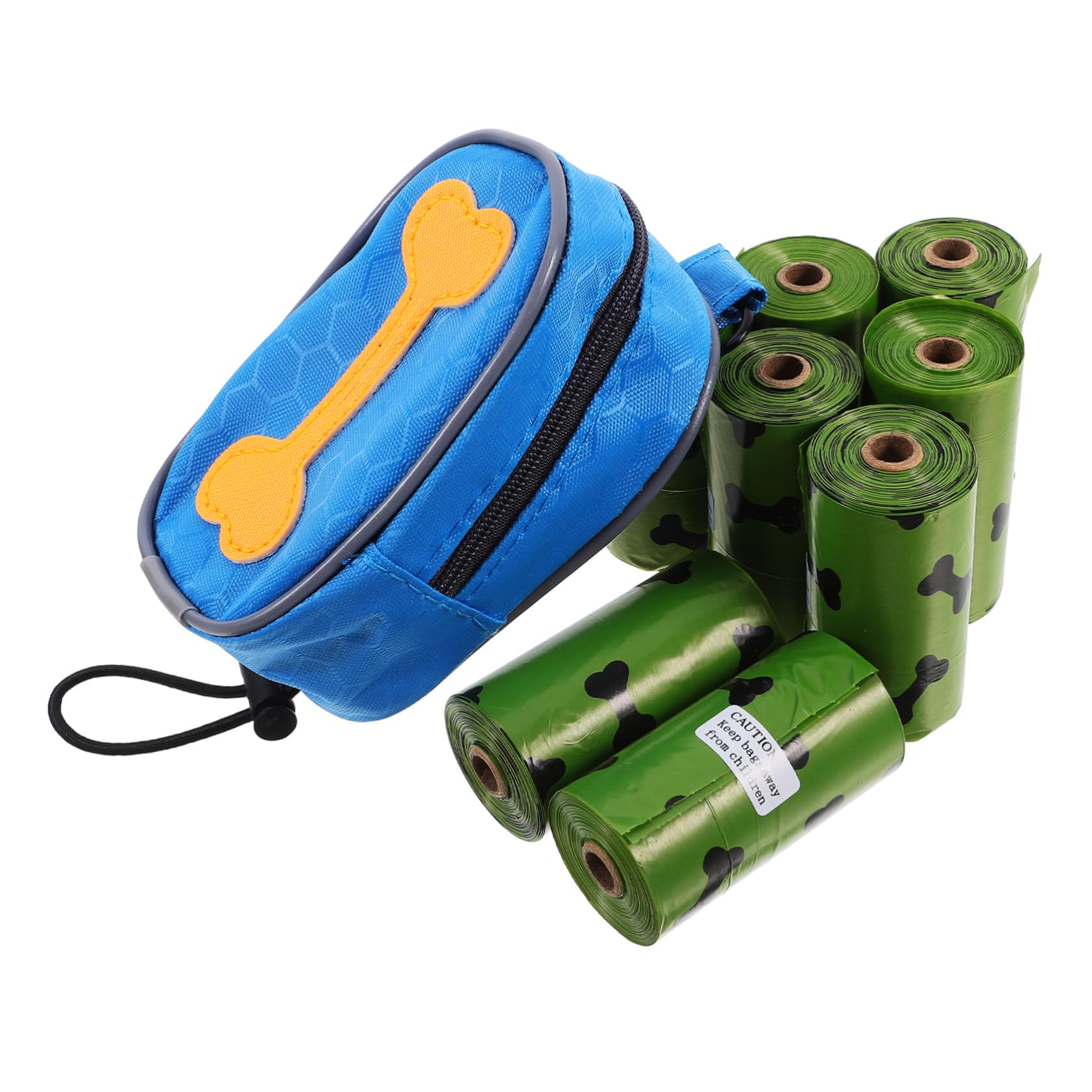 TOYANDONA 8rotoli Per Escrementi Cane Con Dispenser in Oxford Porta Sacchetti Per Guinzaglio Con Portatile Per Pulizia