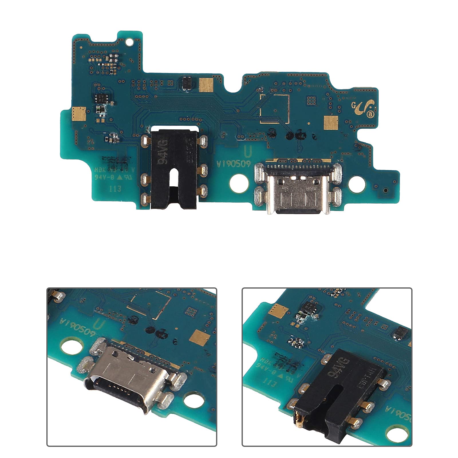USB Charger Port Flex Cable Replacement for Samsung Galaxy A50 SM-A505U A502U 2019 Audio Jack Flex Cable USA Version A50 Charger Board Repair Part (for A50 A505U)