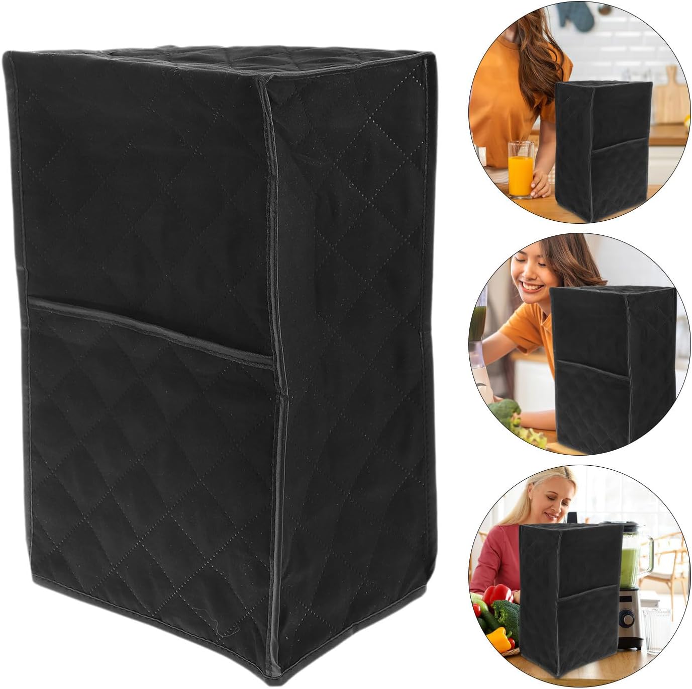 Stand Mixer Protective Cover with Pocket, Polyester Black