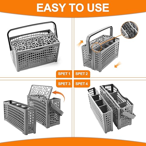 Miniatura 6 de Cenipar Cesta Universal para Cubiertos de Lavavajillas 2 en 1 Cesta para Utensilios Compatible con Lavavajillas Bosch Maytag Kenmore Whirlpool