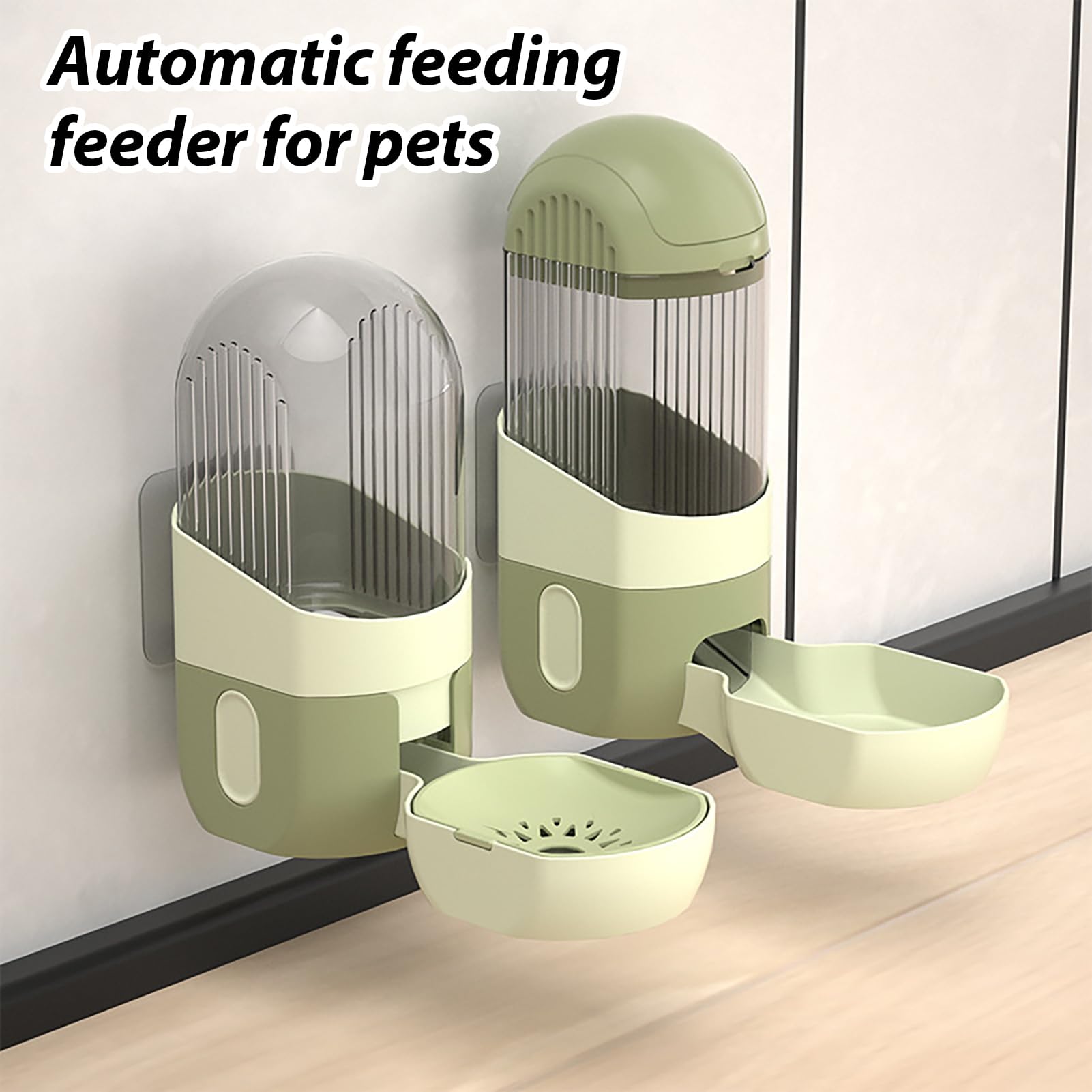 Hangings - Dispenser automatico di cibo per conigli, da appendere, per cibo e abbeveratoio automatico per cuccioli e gattini, conigli, cincillà, ricci, furetti (verde)