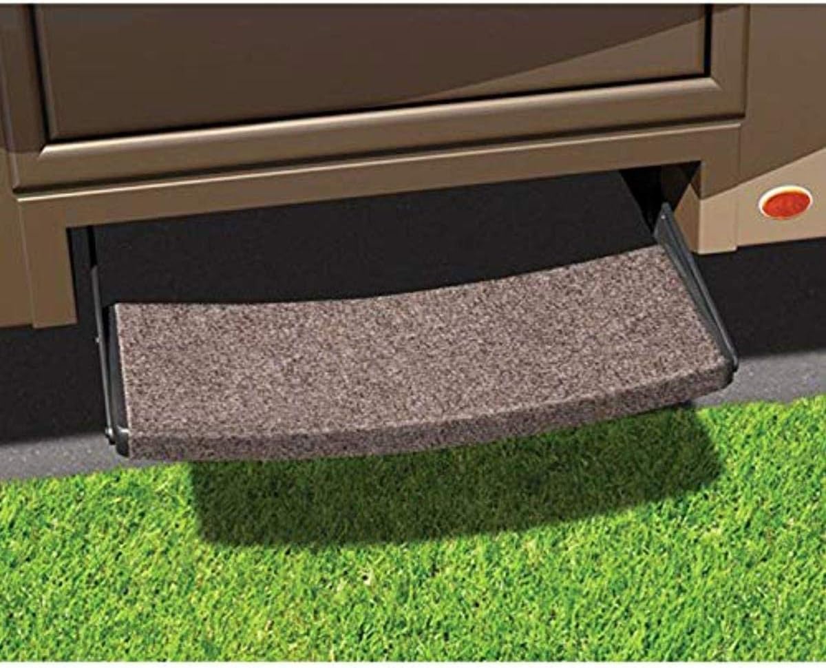 Prest-O-Fit 2-0393 Outrigger Universal RV Step Rug 22 in. Wide - Castle Gray