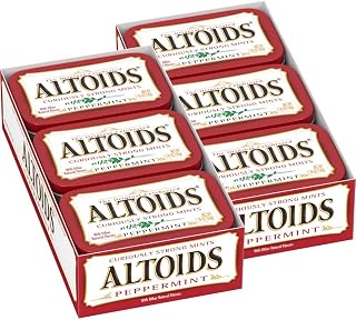 Altoids Classic Peppermint Breath Mints, 1.76 oz Tins (Pack of 12) - Curiously Strong Fresh Breath Anywhere