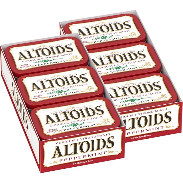 Altoids Classic Peppermint Breath Mints 1 76 Ounce Pack of 12
