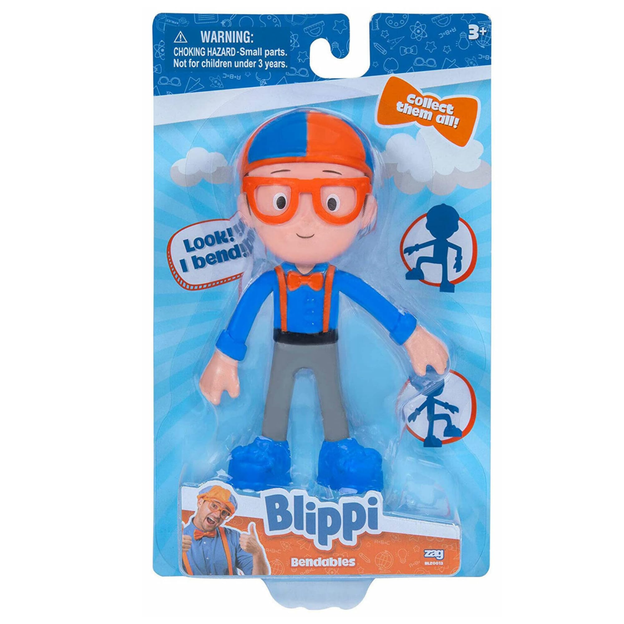 Blippi - Figura de Juguete Flexible de 13 cm,Assorted model