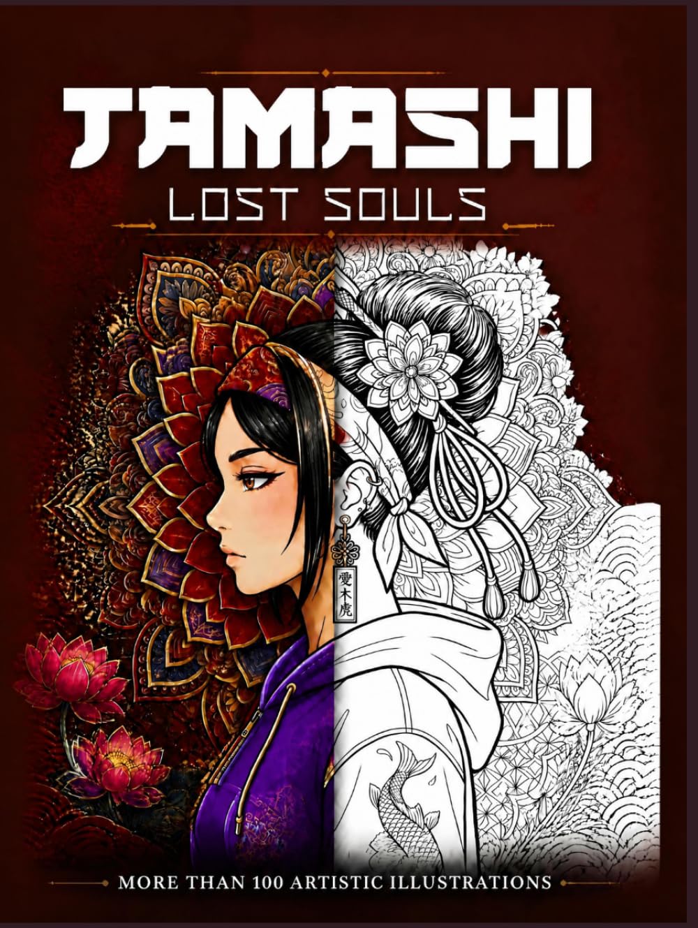 Tamashi: Lost Souls: Coloring Book for Adults and Teens with Easy and Simple Designs for Relaxation