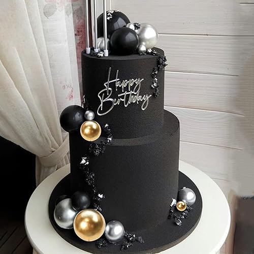 Miniatura 4 de 24 piezas de bolas para decoración de tartas de bola, adornos para cupcakes en forma de bola, bolas de espuma, decoración de tartas, mini globos