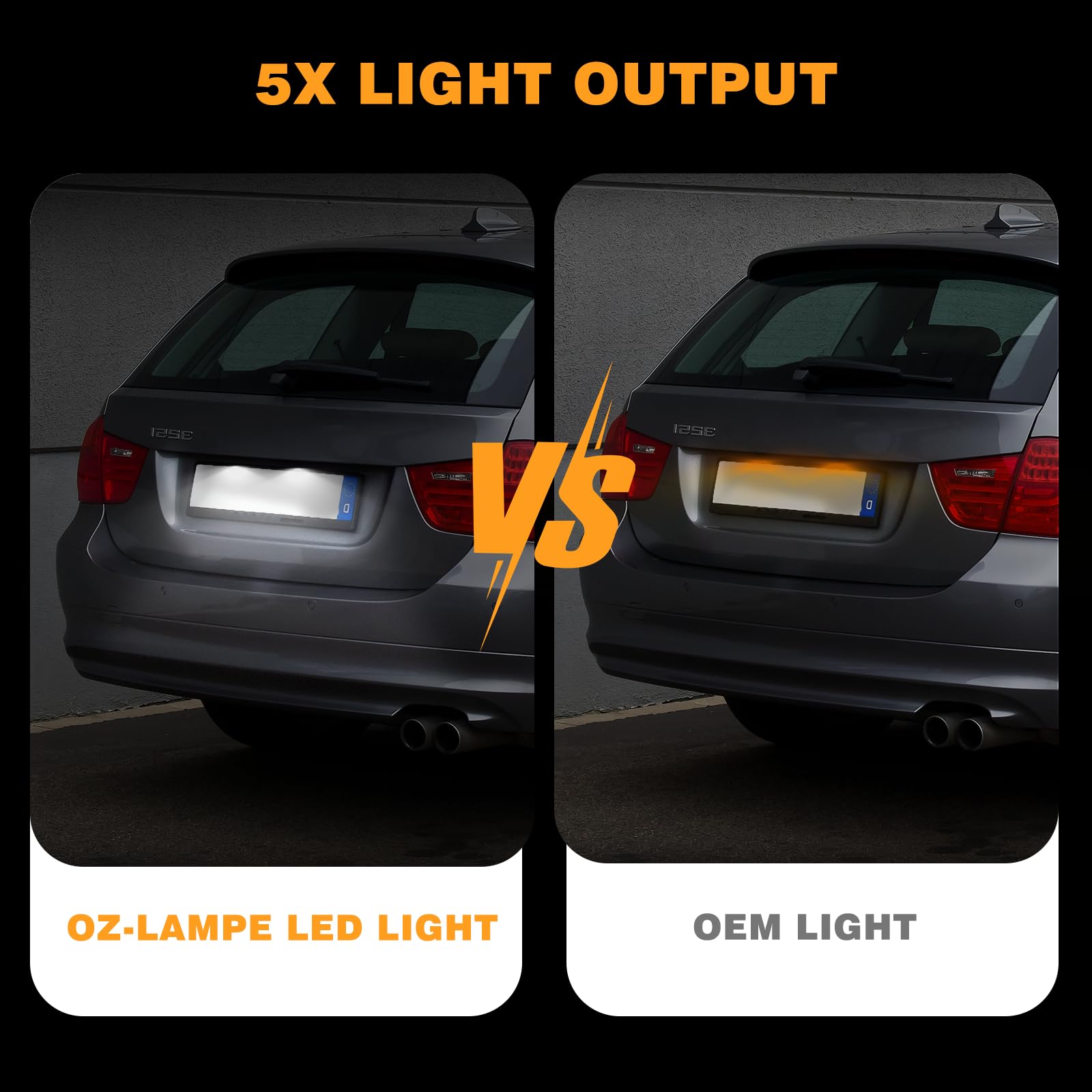 Illuminazione targa a LED per BMW E82 E88 E90 E91 E92 E93 E39 E60 E61 F07 F10 F11 F18 E84 E25 E70 E71 F15 E1 E2, targa con CAN-Bus, luci targa 2 LED pezzi