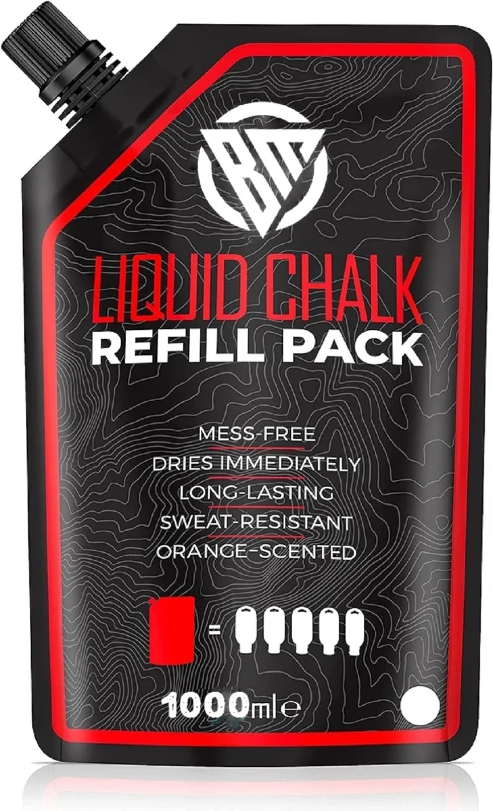 bodymechanicsglobal Liquid Gym Chalk:Superior Grip and Sweat-Free Hands for Weightlifting, Gym, Rock Climbing, Calisthenics, Gymnastics, CrossFit, Bodybuilding (1 litre (Refill pouch)) (B0D7MSS334) Amazon Price History, Amazon Price Tracker