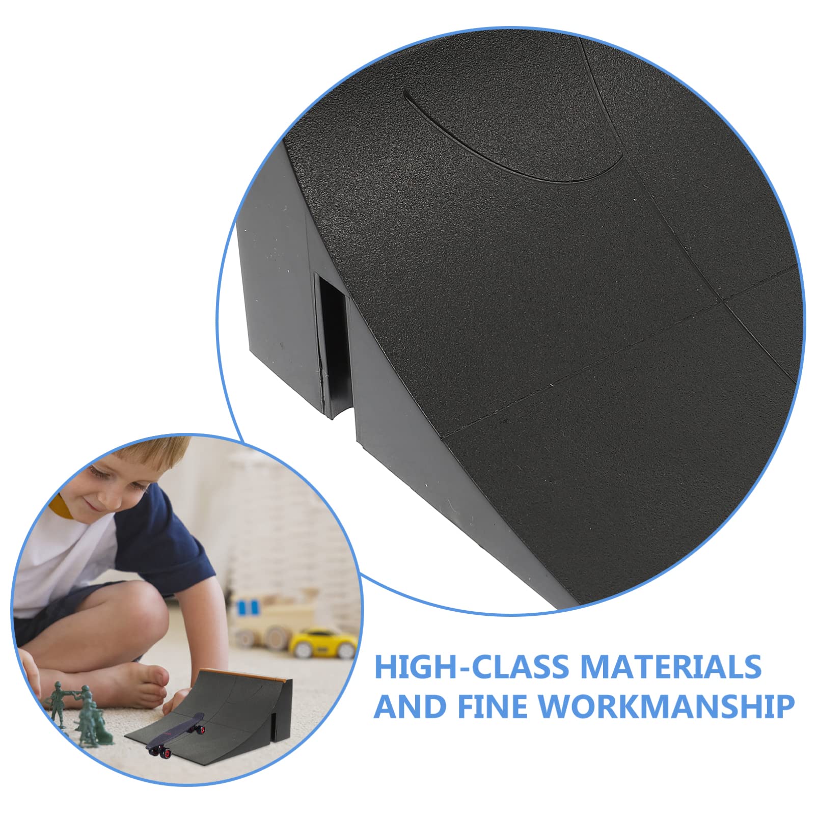 KESYOO 2pcs Skateboarding Pads for Boys and Girls Children's Plastic Skateboard Park Set Finger Skateboard Ramp Training Props